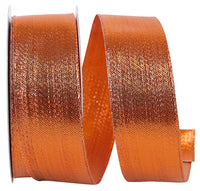 Bronze Metallic Woven Glimmer Wired Edge Ribbon 1-1/2 Inch