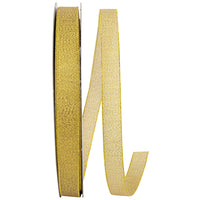 Gold Metallic Sparkle Shimmer Lame Ribbon 5/8 Inch