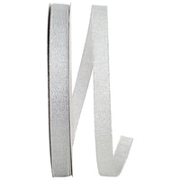 Silver Metallic Sparkle Shimmer Lame Ribbon 5/8 Inch