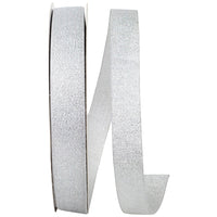 Silver Metallic Sparkle Shimmer Lame Ribbon 7/8 Inch