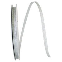 Metallic Sparkle Shimmer Lame Ribbon Silver 3/8 Inch
