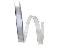 Silver 5/8 Inch Metallic Wired Edge Ribbon for Bows