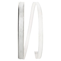 Metallic Silver Wired Edge Ribbon 3/8 Inch for Bows
