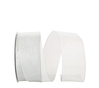 Silver Mesh Metallic Wired Edge Ribbon 2-1/2 Inch for Bows