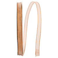 Copper Mesh Metallic Wired Edge Ribbon 3/8 Inch for Bows