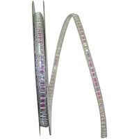 Iridescent Metallic Picot Wired Edge Ribbon 1/4 Inch