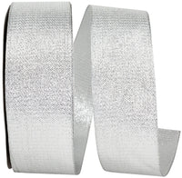 Silver Metallic Woven Glimmer Ribbon 2-1/2 Inch 100Yds
