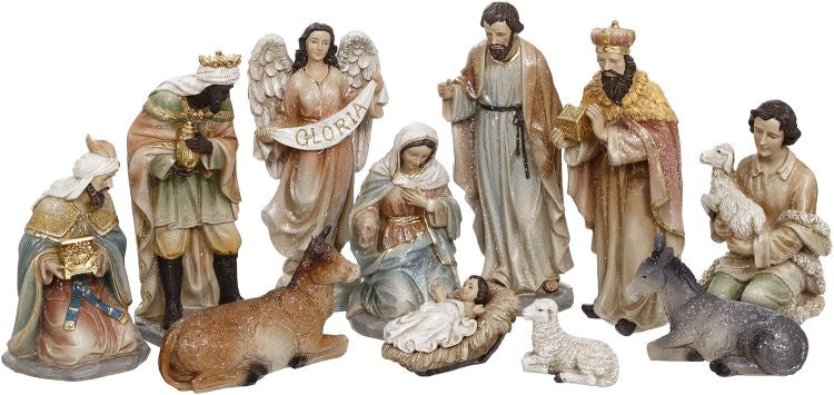 Nativity Scene, Set of 11 - 12 Inches