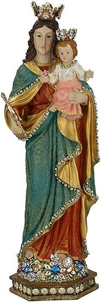 Jeweled Madonna and Child, Large -24 Inches