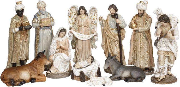Italiane Nativity, Set of 11 - 10 Inches