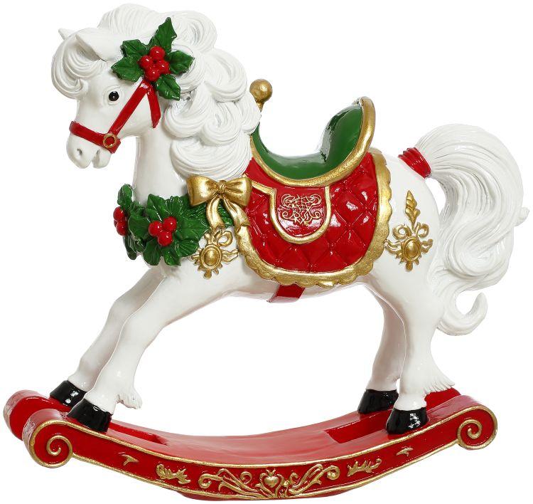 Festive Rocking Horse - 7 x 8 Inches