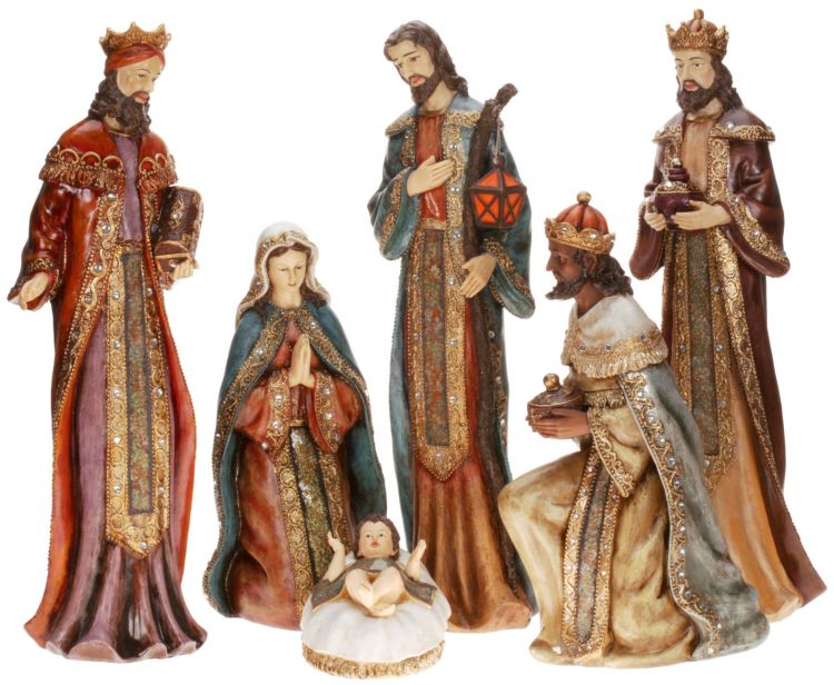 Grand Byzantine Nativity - 5 To 26 Inches, Set Of 6