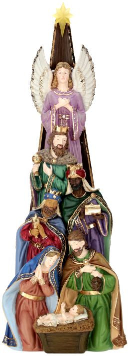 Lighted Nativity Tree - 24 Inches
