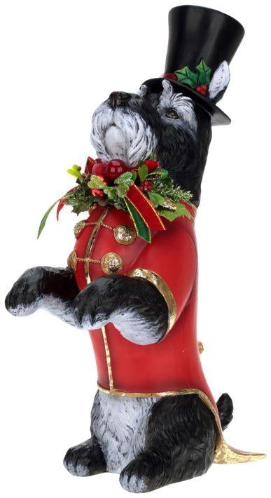 Trimmed Scottie Dog - 12 Inches