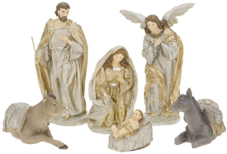 Nativity Scene, Set of 6 - 12.5 Inches