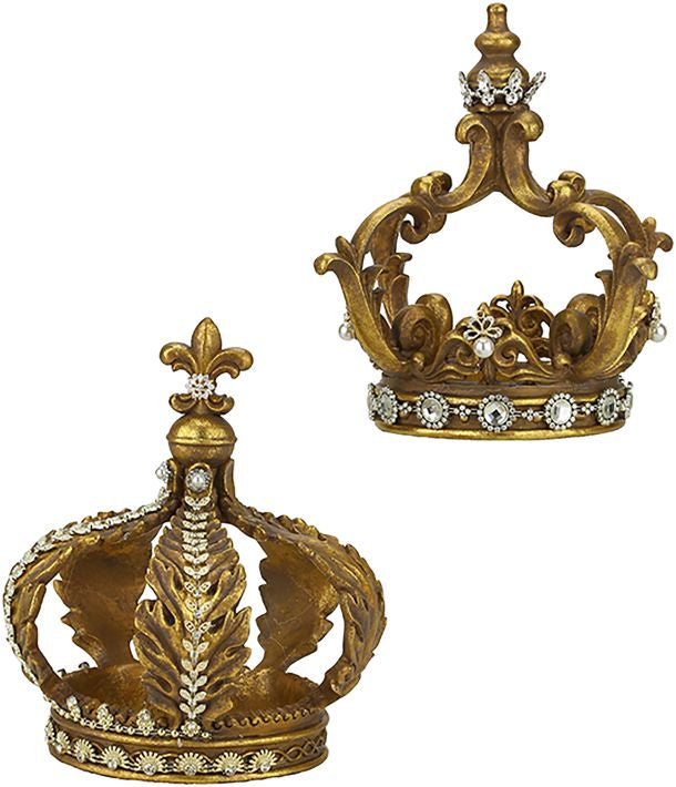 Jeweled King and Queen Crown, Assortment of 2 - 9 Inches