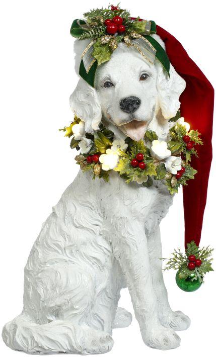 Christmas Dog with LED - 18.5 Inches