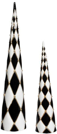 Decorative Diamond Finial, Assortment of 2 - 14-20 Inches