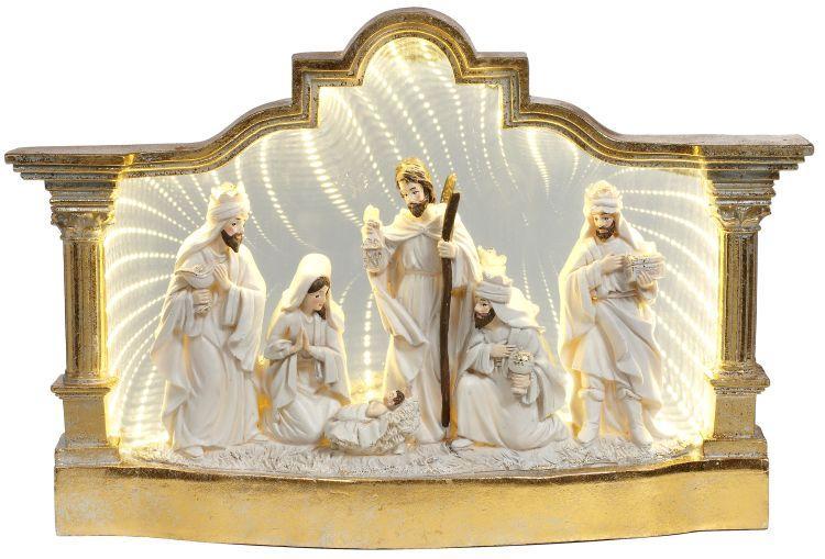 Nativity Scene with Led - 15 x 9.5 Inches