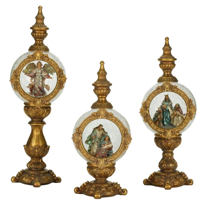 Nativity Finial - 13 To 18 Inches, Assortment Of 3