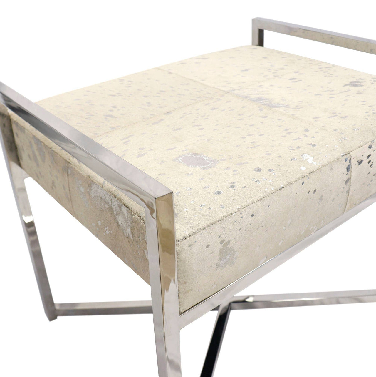 Avril Safari Cowhide Bench