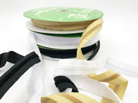 7/8 Inch Taffeta with Velvet Center Line Ribbon with Woven Edge