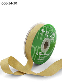 3/4 Inch Rough Metallic Ribbon with Woven Edge – 666-34-30 GOLD
