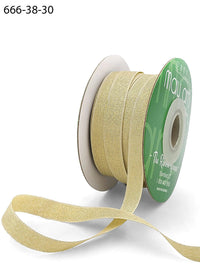 3/8 Inch Rough Metallic Ribbon with Woven Edge – 666-38-30 GOLD