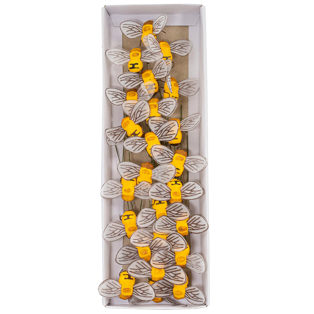 Yellow Black 1 Inch 1In Bee-24 Pieces