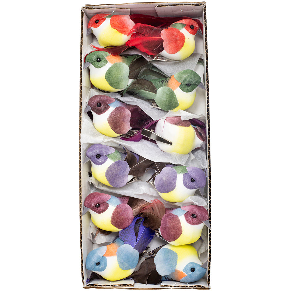 Multi 4 Inch Jewel Tone Bird 4In