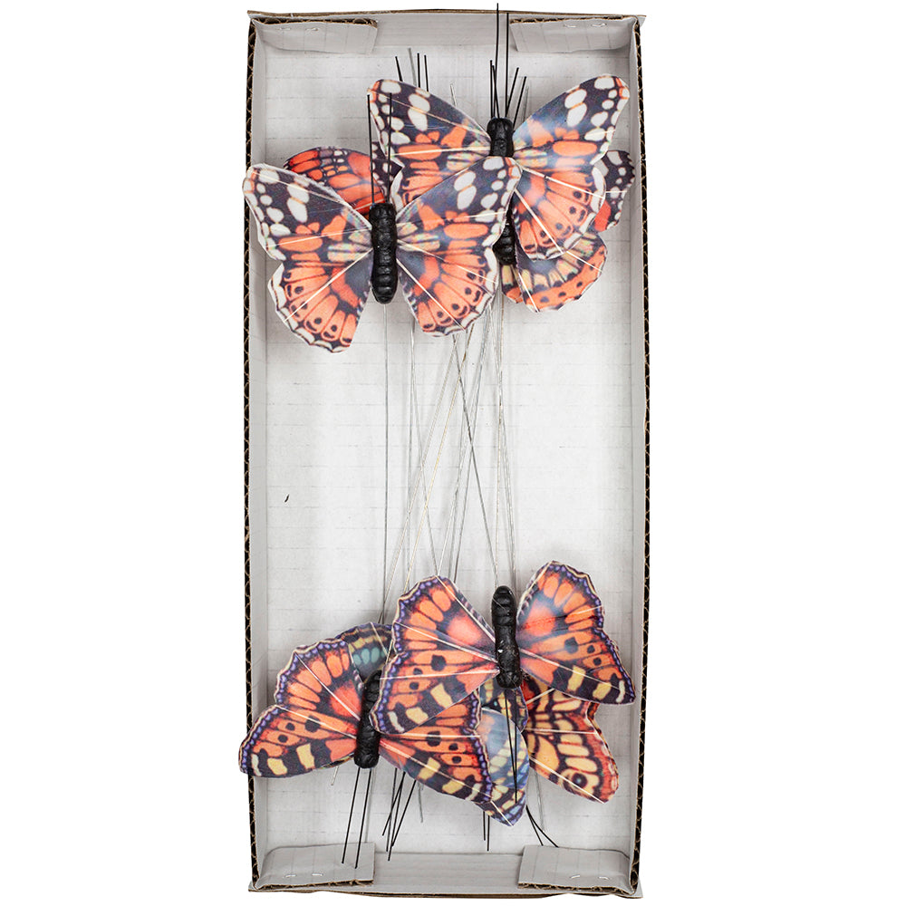 Orange 3-1 8 Inch Classic Butterflies - 6 Assorted Designs - 3-1 8 Inch