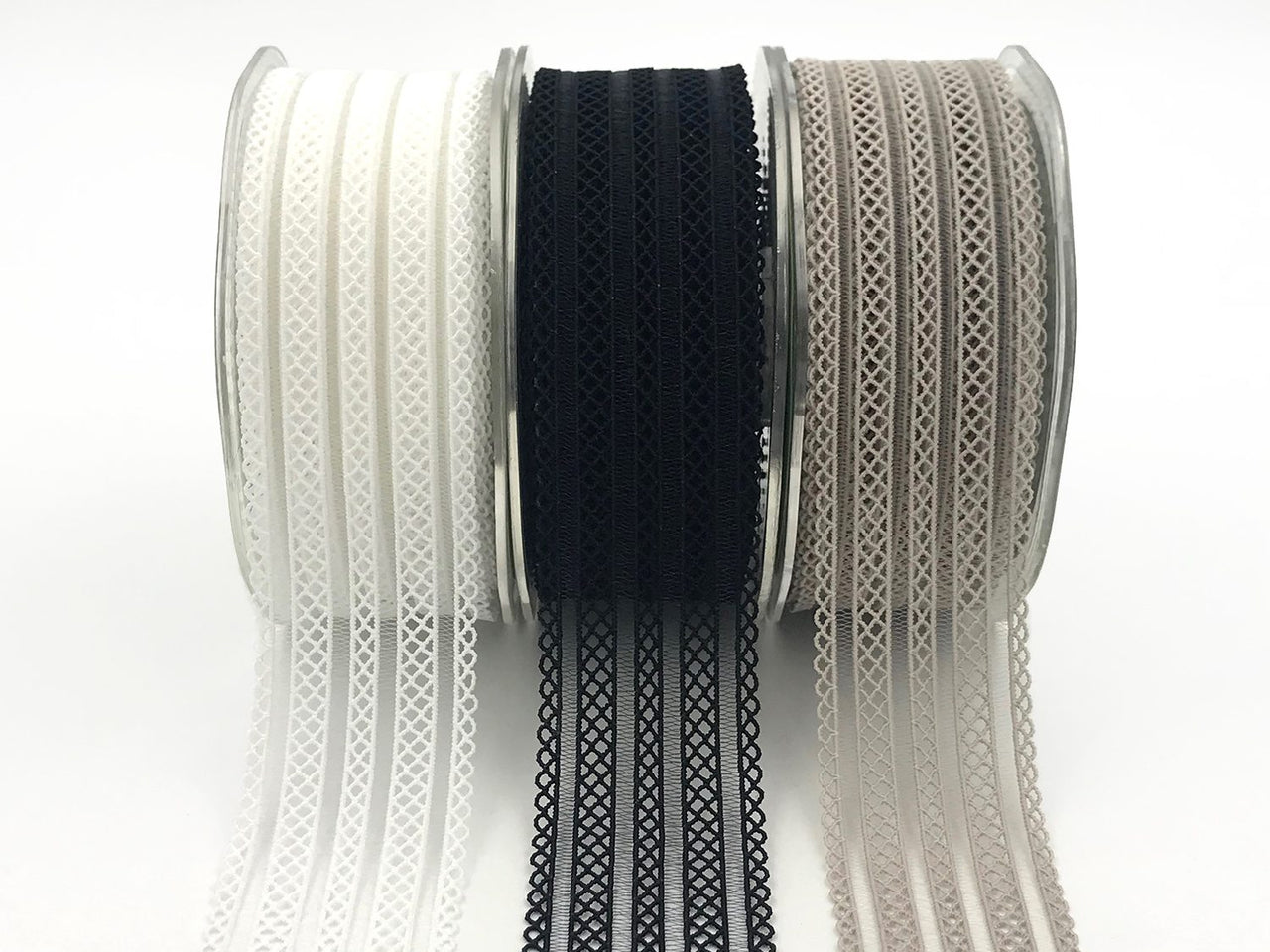 1 3/8 Inch Sheer Elastic Lace Ribbon with Scalloped Edge