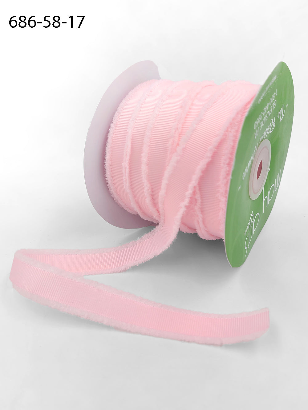 ~ 5/8″ Fuzzy Grosgrain Ribbon – 686-58-17 PINK