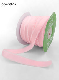 ~ 5/8″ Fuzzy Grosgrain Ribbon – 686-58-17 PINK