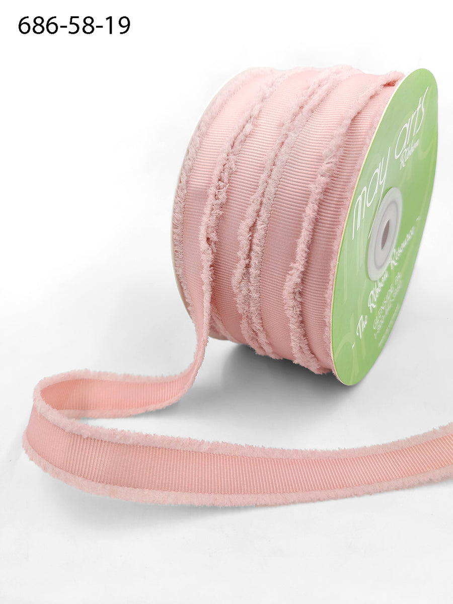 ~ 5/8″ Fuzzy Grosgrain Ribbon – 686-58-19 MAUVE