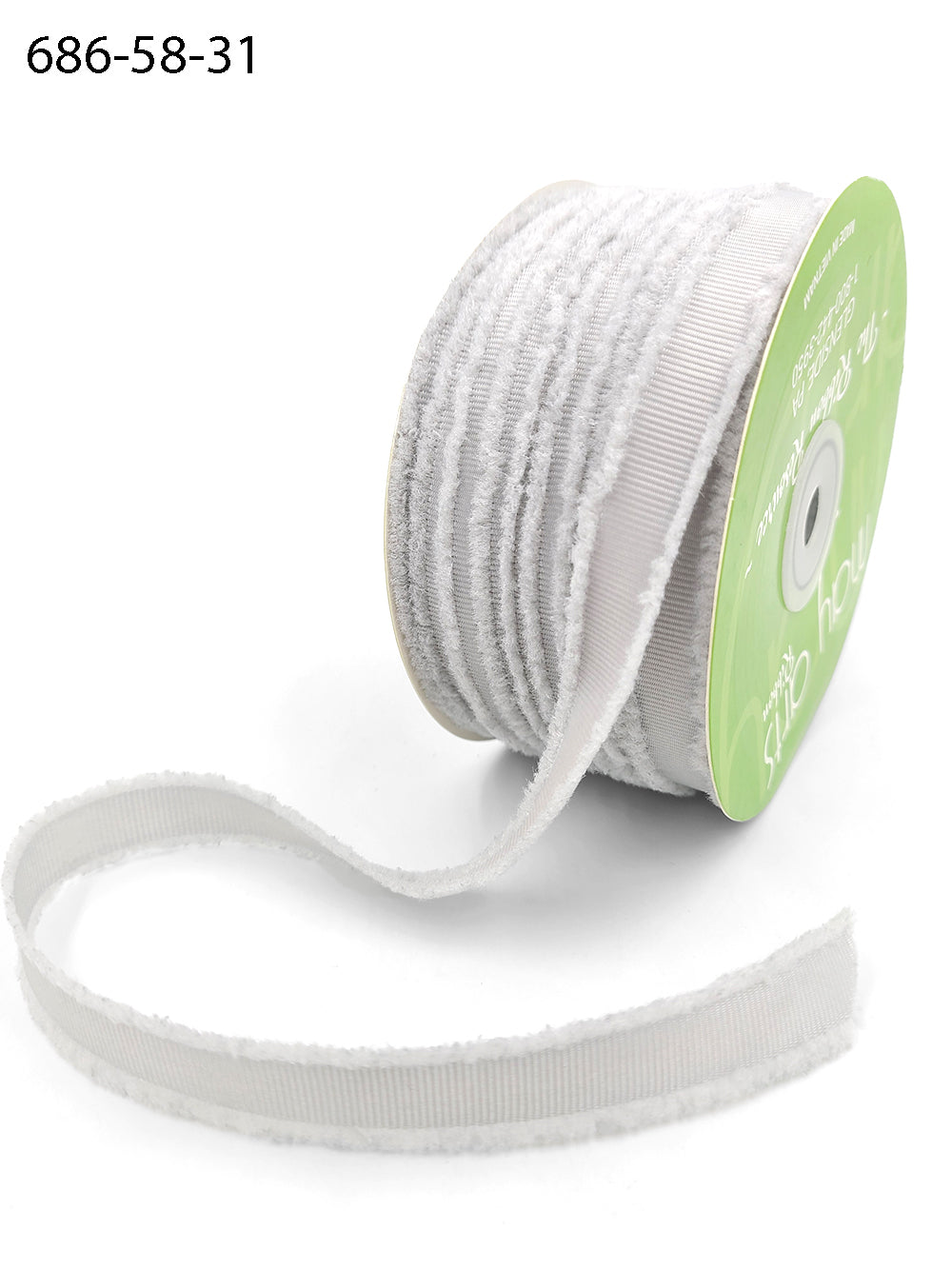 ~ 5/8″ Fuzzy Grosgrain Ribbon – 686-58-31 GREY
