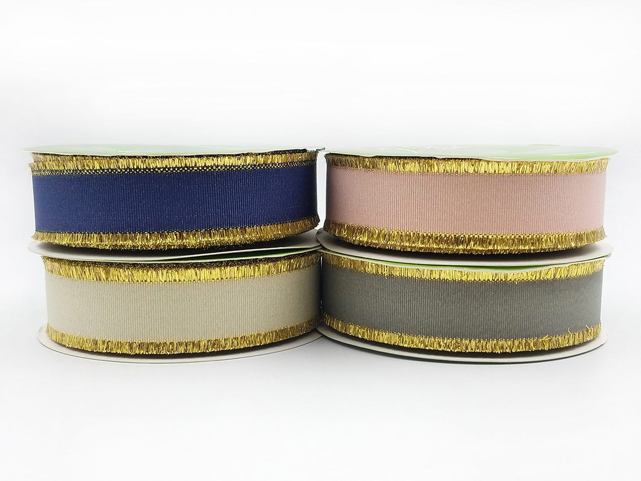 1″ Fringe Metallic Grosgrain Ribbon