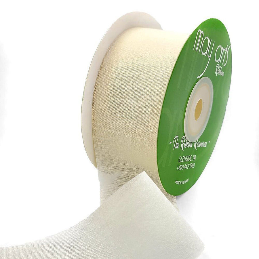 ~1.5″ X 25 Yards Rayon Silk Ribbon – 688-15-09 IVORY