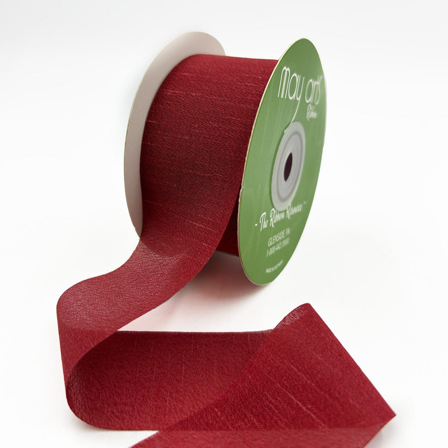 ~1.5″ X 25 Yards Rayon Silk Ribbon – 688-15-25 BURGUNDY
