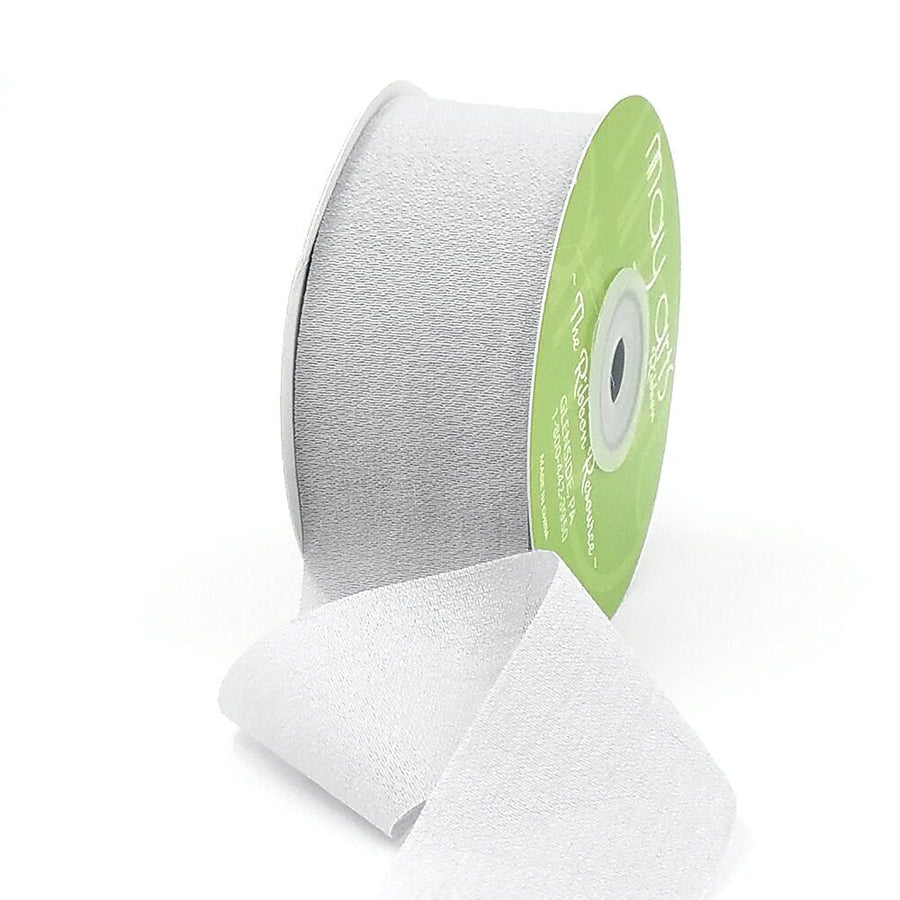 ~1.5″ X 25 Yards Rayon Silk Ribbon – 688-15-31 SILVER