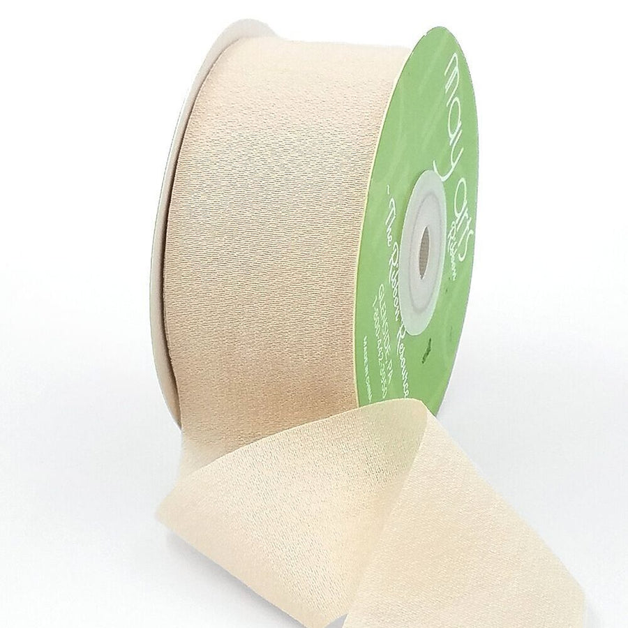 ~1.5″ X 25 Yards Rayon Silk Ribbon – 688-15-62 NUDE