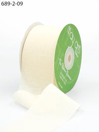 ~2″ X 25 Yards Crinkle Chiffon Ribbon – 689-2-09 EGGSHELL