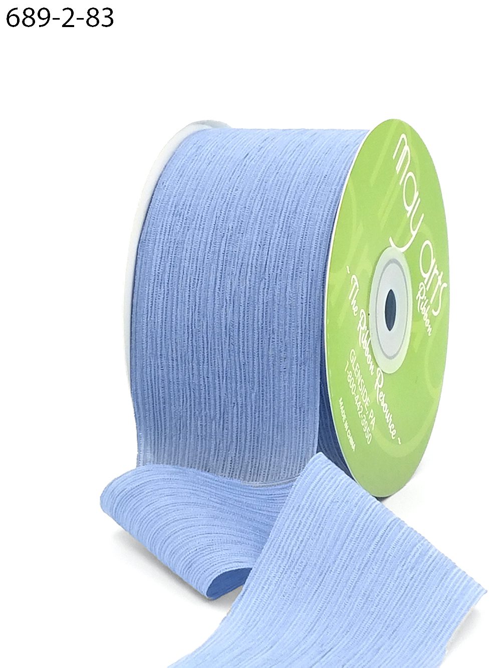 ~2″ X 25 Yards Crinkle Chiffon Ribbon – 689-2-83 DUSTY BLUE