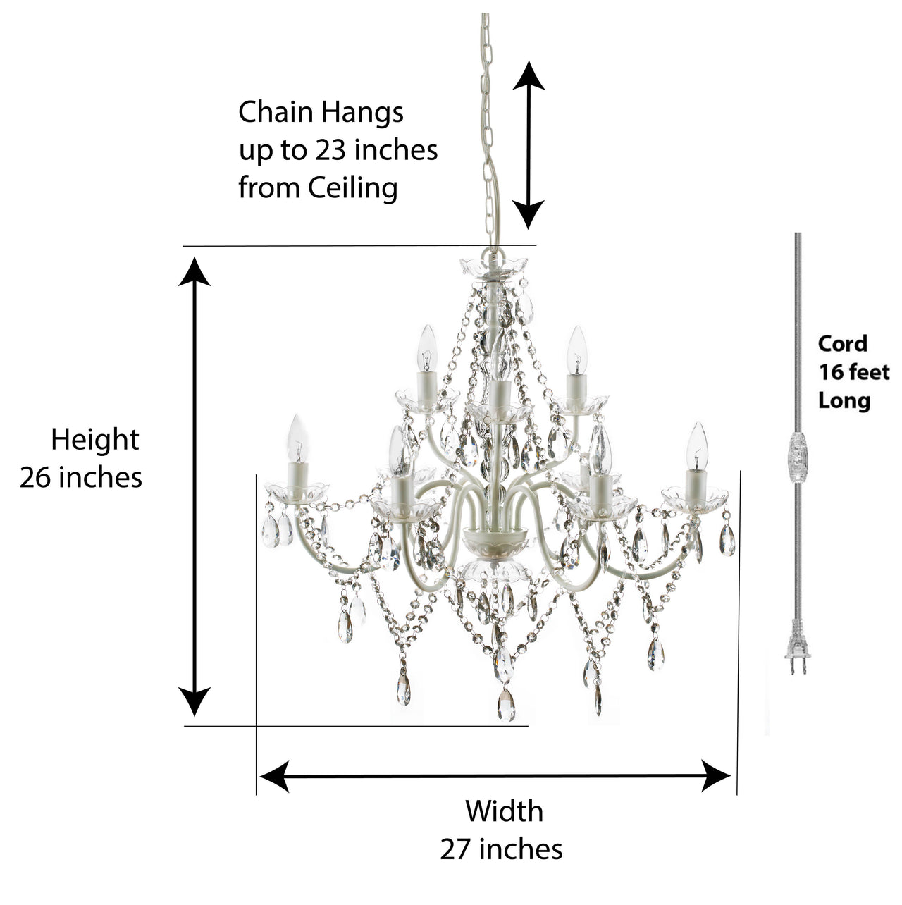 Ivanna 9 Light Crystal Chandelier