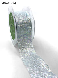 1.5 Inch Iridescent Holographic Crepe Ribbon – 706-15-34 Light Blue