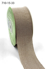 1.5 Inch Striped Washed Linen Ribbon – 710-15-33 Brown