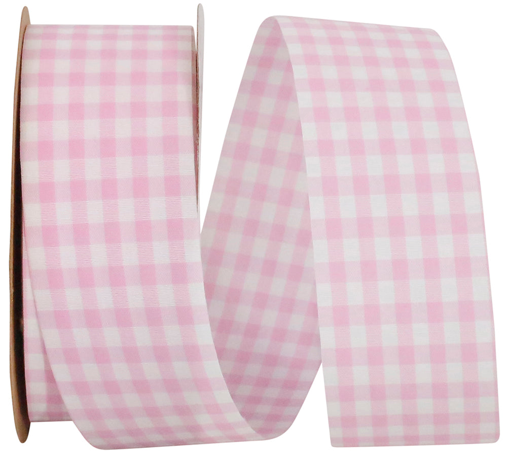 Gingham Check Ribbon Powder 1-3/8 Inch for Wreaths