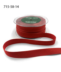 5/8 Inch Fuzzy Woven Ribbon – 715-58-14 Red