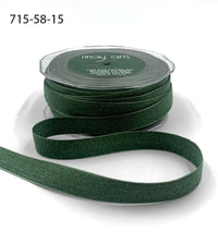 5/8 Inch Fuzzy Woven Ribbon – 715-58-15 Green