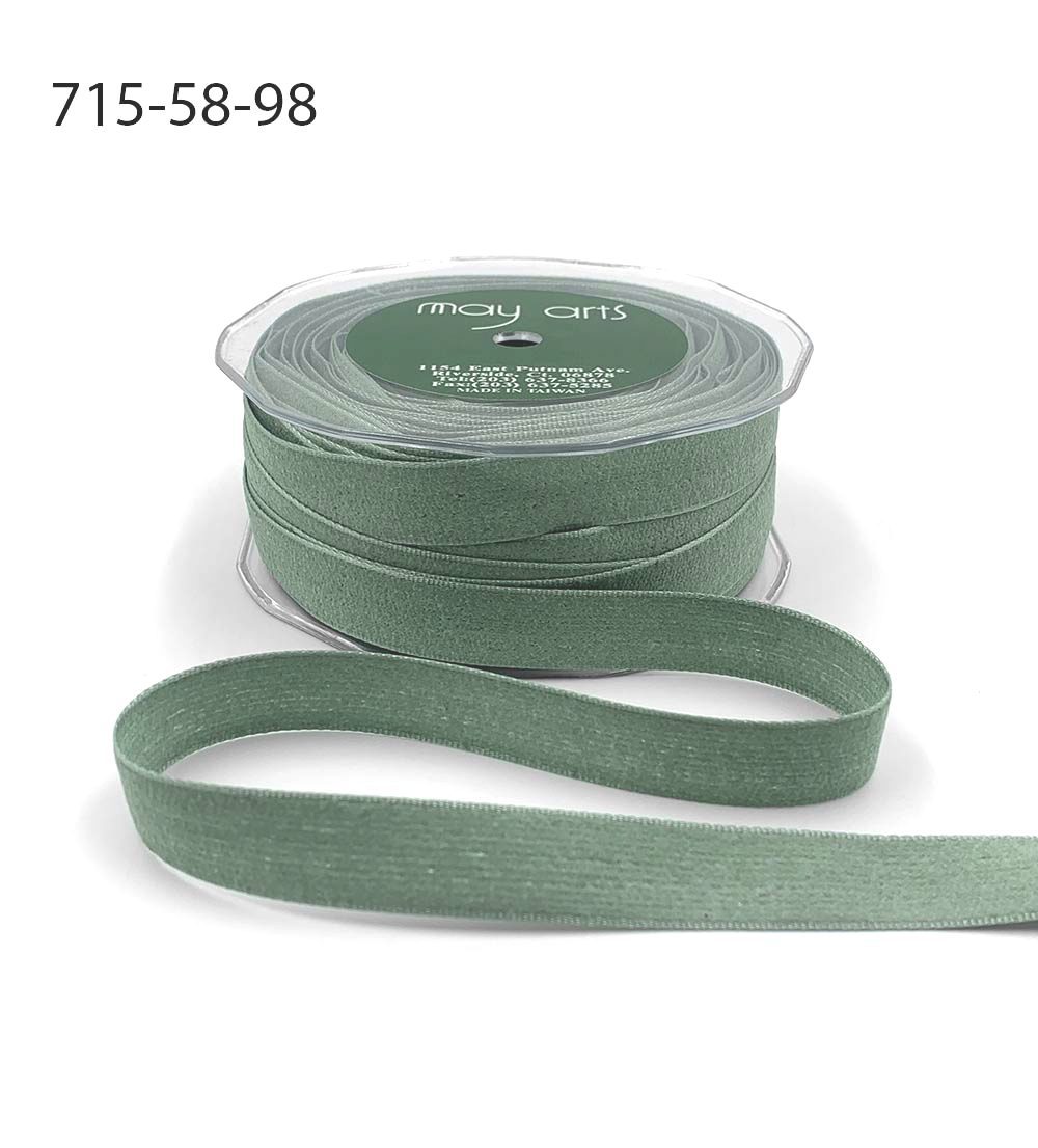 5/8 Inch Fuzzy Woven Ribbon – 715-58-98 Mint